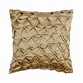 thumbnail image 1 of The HomeCentric Toss Pillow Cover, Decorative Beige Pack of 2, 18"x18" (45x45 cm) Throw Pillows For Couch, Satin Textured & Pintucks Cushion Cover, Solid Color Modern Style Easter - Toffee Crunch, 1 of 4