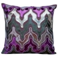 thumbnail image 1 of The HomeCentric Toss Pillow Cover Throw Pillows For Couch Pillow Covers Pack of 2 18x18 inch (45x45 cm) Purple Faux Leather Throw Pillow Covers Handmade Pillow Covers Modern Abstract - Purple Lava, 1 of 4
