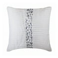 thumbnail image 1 of The HomeCentric Toss Pillow Cover, White Decorative Pillow Cover, Pintucks Crystals Pillow Cover, Pack of 2, 18x18 inch (45x45 cm) Decorative Pillow Cover, Square Silk Pillowcase - Precious Crystals, 1 of 10