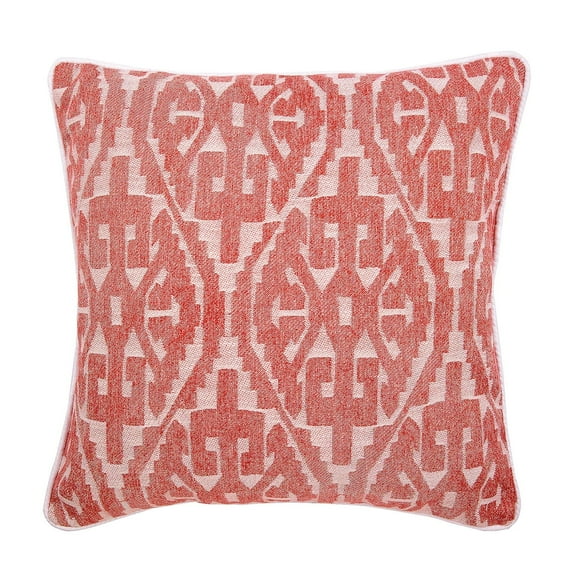 The HomeCentric Tribal Throw Pillows Covers 18 x 18 Red Pillow Covers Jacquard Moroccan Bohemian Couch Pillows, Orange Pillow Covers Pack of 2, 18x18 inch (45x45 cm), Contemporary Style - Tribal Love