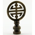 thumbnail image 1 of HomeConcept Classic 4 Blessings Asian Lamp Finial Antique Brass Metal 2.25"h, 1 of 5