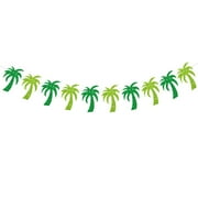 HomeCozy 1 Set Banner Garland Party Decoration Eco-friendly Cactus Coconut Tree Pineapple Summer Banner Holiday Supplies