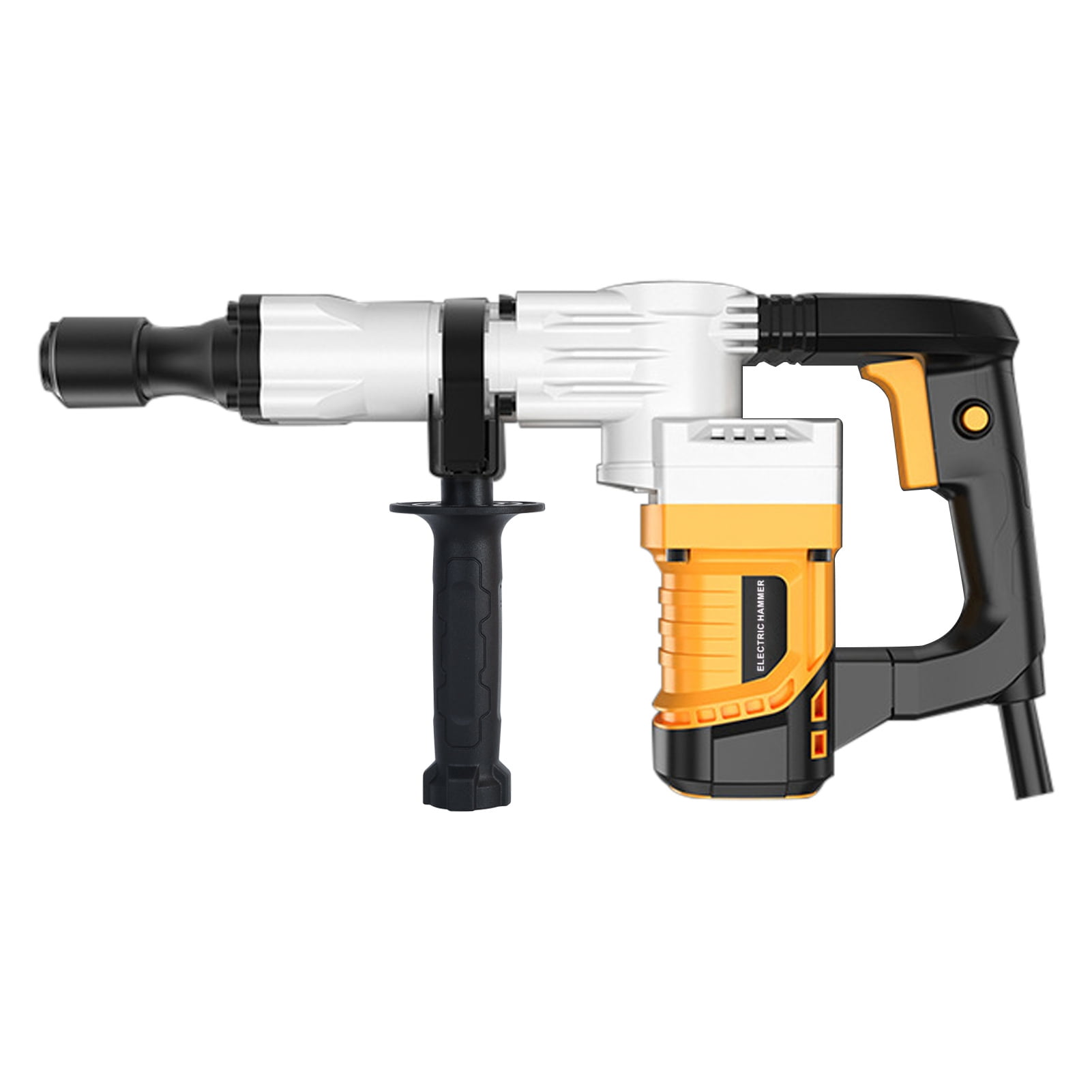 HomeCozy 1200W Electric Hammer Drill Pure Copper Motor Heavy Duty Rotary Demolition Hammer with Switch Lock 4590 times/min