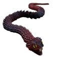 thumbnail image 2 of Rattlesnake Articulated Fidget Sensory Desk Art Mouth Opens And Closes... 2 of 14