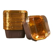 HomeCozy 50Pcs Muffin Cups Oil-proof Waterproof Heat-Resistant Non-sticky Safe Decorative BPA Free Square Cupcake Coated Paper Boxes Kitchen Gadgets