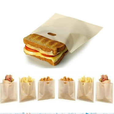 5 Pack Toaster Bags Nonstick Reusable and Heat Resistant Easy to Clean,Washable Toaster Bags for Toaster Microwave Grill Cheese Sandwiches,Toast Bags for Toast Sandwich Panini Snacks