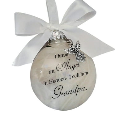 HomeCozy Christmas Commemorate Decoration Feather Ball Angel In Heaven Memorial Ornament