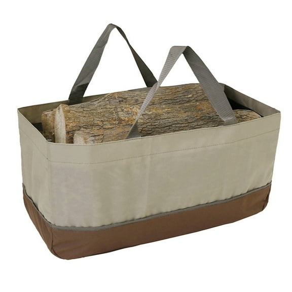 HomeCozy Firewood Carrier with Handles Non-slip Waterproof Foldable Patchwork Storage Oxford Cloth Large Capacity Log Tote Bag for Camping