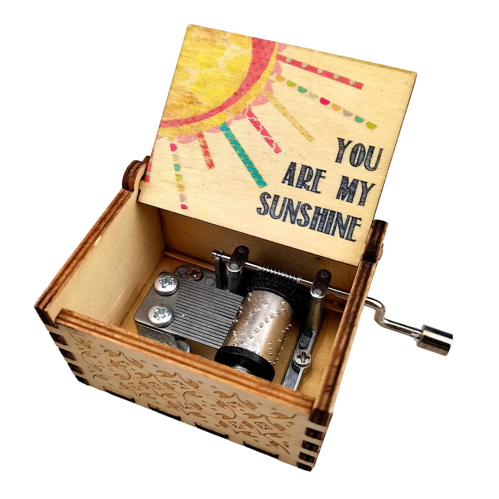 HomeCozy Music Box Mechanical Movement Vintage Crisp Singing Handicraft ...