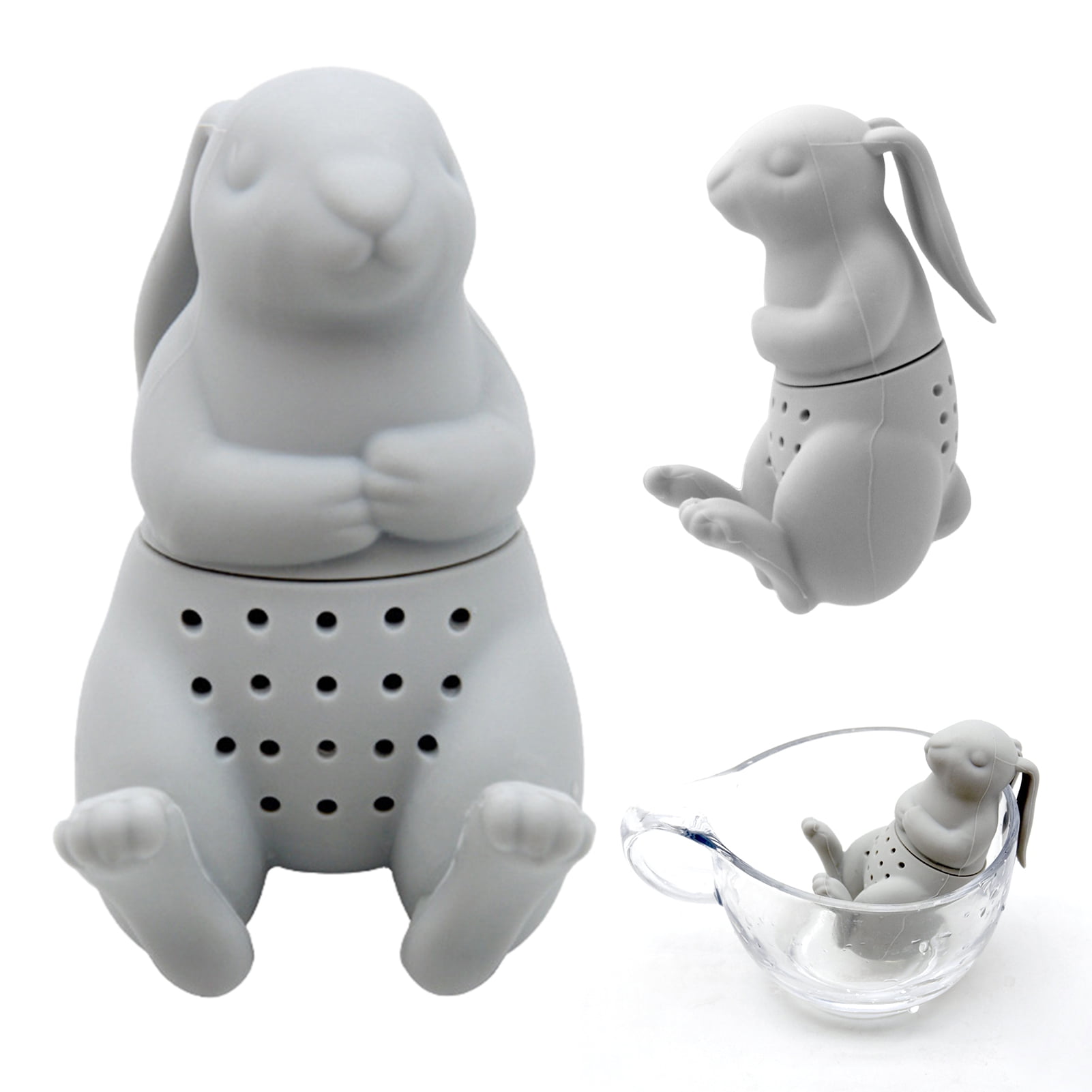 HomeCozy Rabbit Tea Strainer Silicone Rabbit Shape Tea Infuser Reusable ...