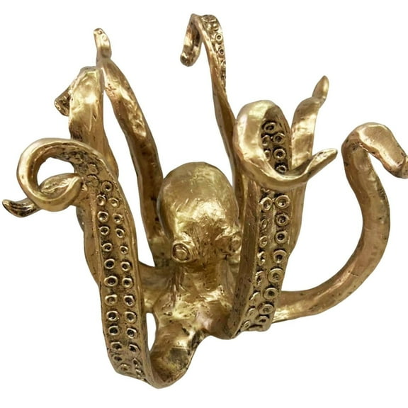 HomeCozy Vintage Octopus Mug Holder Resin Sea Animal Figurine Kitchen Countertop Coffee Cup Organizer Hanger Stand Rack Indoor Outdoor Decoration