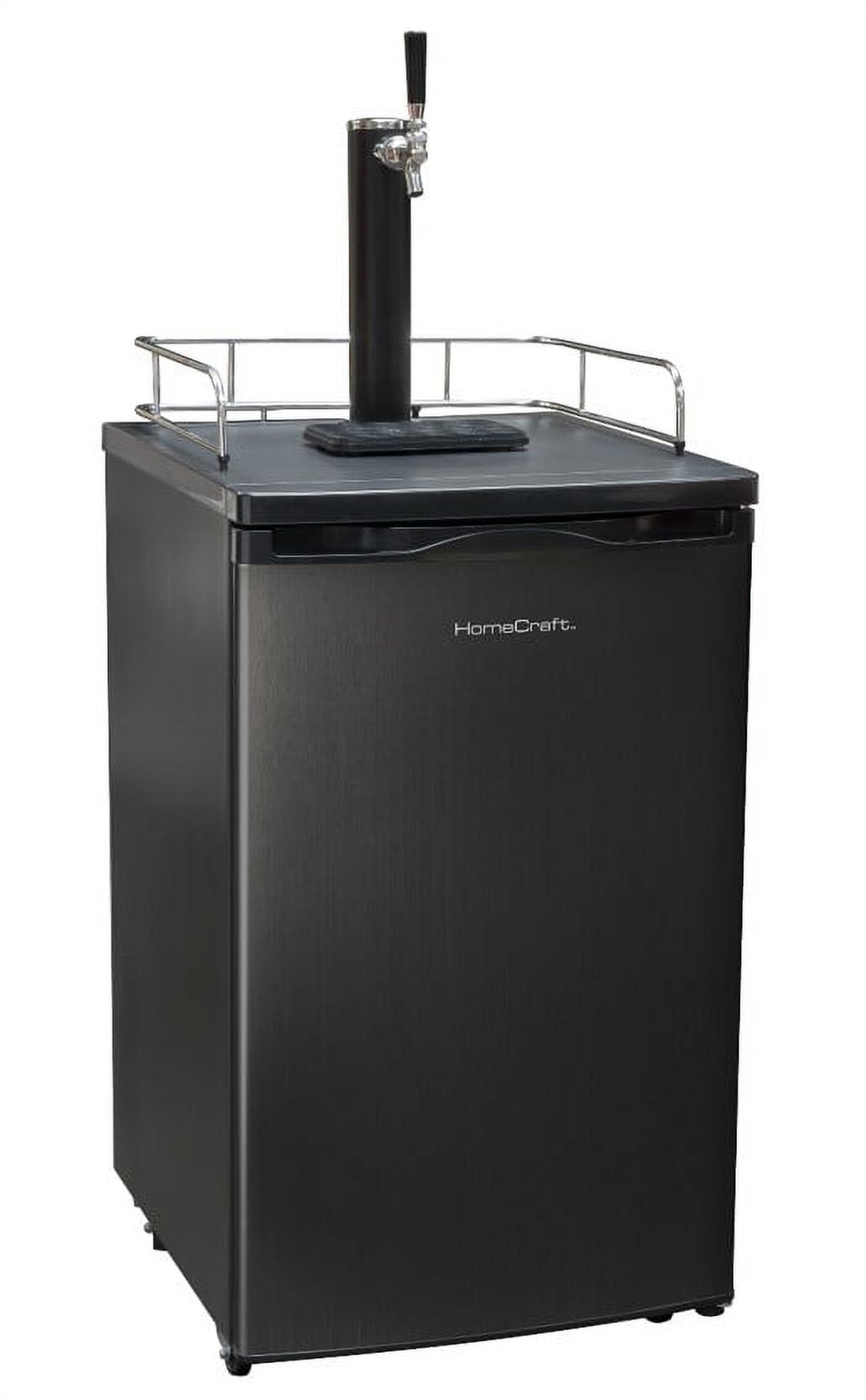 HomeCraft 4.9 Cu. Ft. Black Stainless Steel Kegorator Draft Dispenser