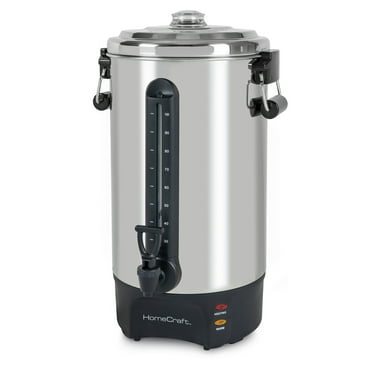 HomeCraft HCCU100SS Quick-Brewing 1500-Watt Automatic 100-Cup Coffee Urn, Stainless Steel