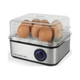 thumbnail image 1 of Nostalgia Stainless Steel Egg Boiler, 8-Capacity Egg Cooker with Detachable Egg Tray and Cooking Plate, 1 of 7