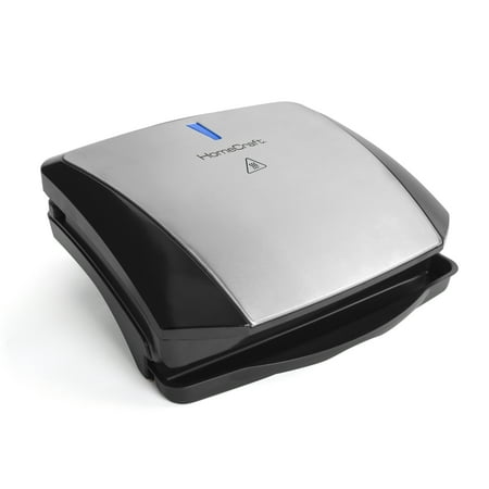 HomeCraft Bratwurst and Sausage Grill, 1200 W Nonstick Cooker with Drip Tray, 5-Link Capacity, Black