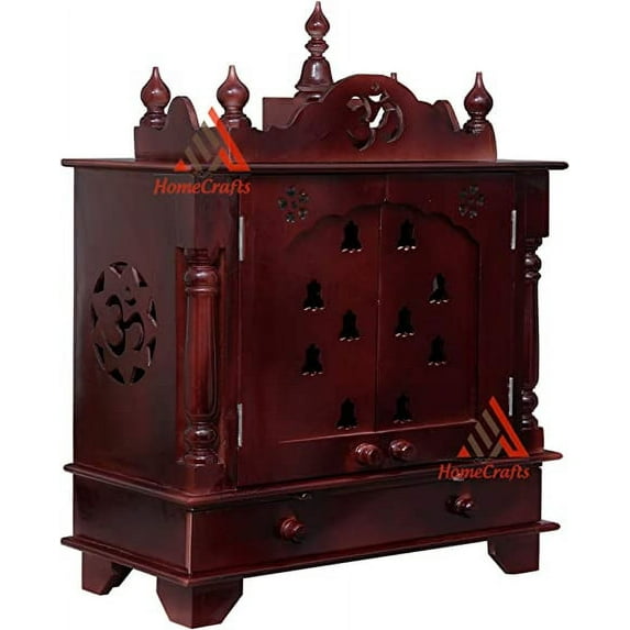 HomeCrafts Wooden Home Temple (Large- 24 X 12 X 30 WXDXH Inch, DM)