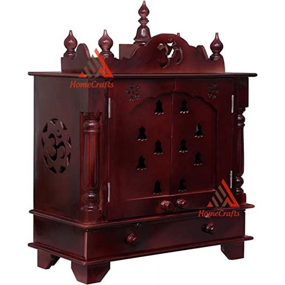 HomeCrafts Wooden Home Temple (Large- 24 X 12 X 30 WXDXH Inch, DM)