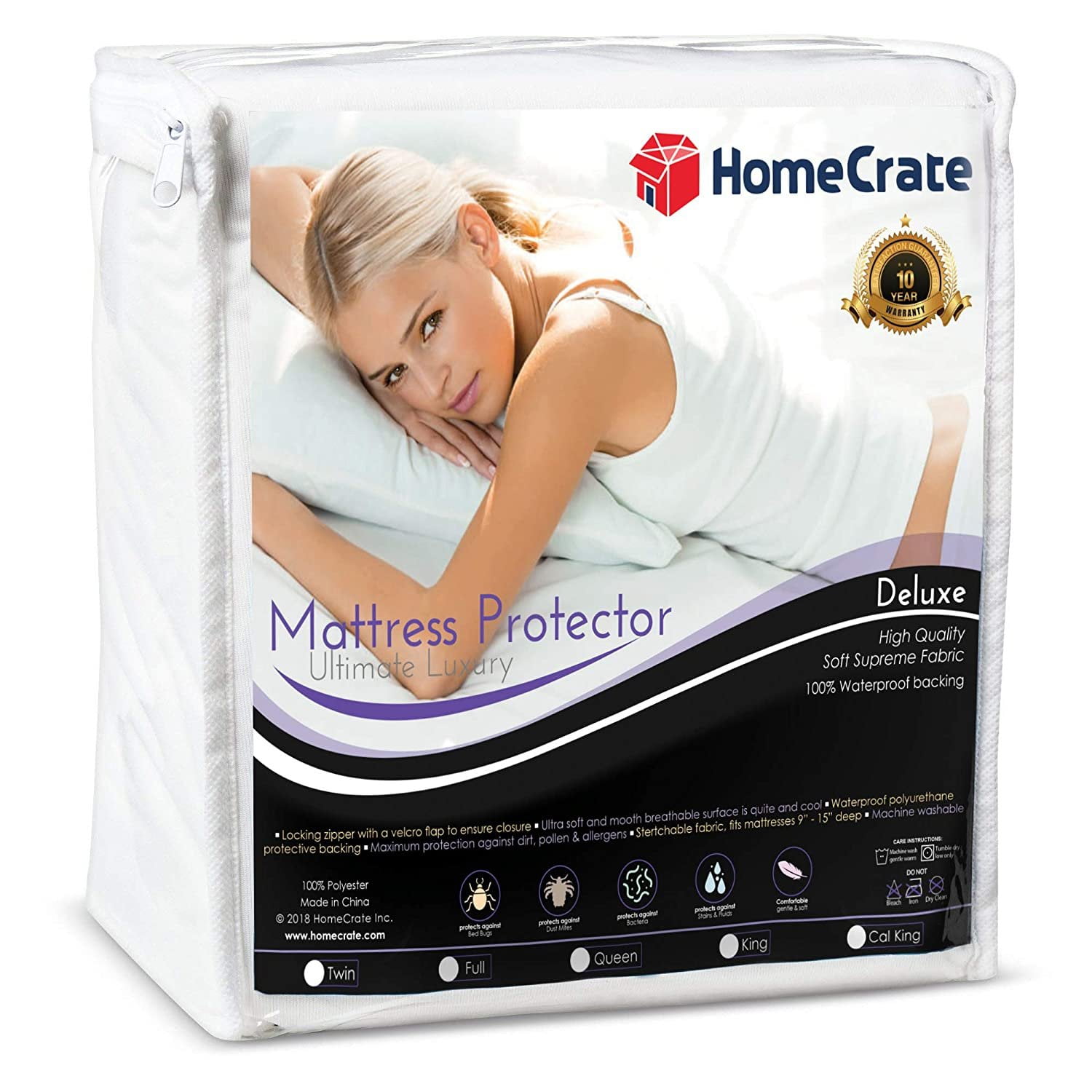 HomeCrate LUXURYZippered Mattress encasements Twin Size Mattress