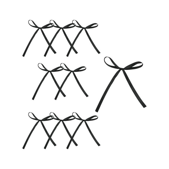 HomeDM 10 Pcs Mini Ribbon Bows for Valentine's Day DIY Crafts 3.54"x3.94" Bowknot Ornament Gift Wrapping Holiday Wedding Christmas Birthday Party Decorations
