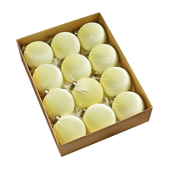 HomeDM 12 Pcs Christmas Balls 3.15 Inch Christmas Tree Ball Ornaments Shatterproof Plastic Balls Decorative for Xmas Tree Wedding Holiday Party Indoor Decor