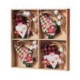 thumbnail image 1 of HomeDM 12Pcs Christmas Gnome Ornaments 2D Hanging Xmas Gnomes for Christmas Tree Decorations Wooden Santa Claus Pendant with Rope for Christmas Wreath Party Decor, 1 of 4