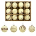 thumbnail image 1 of HomeDM 12Pcs Velvet Christmas Balls White Flocked Ornaments Balls for Christmas Tree Shatterproof Hanging Xmas Balls 6cm/2.36" Velvet Balls for Christmas Wreath Wedding Party Decorations, 1 of 6
