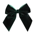 thumbnail image 1 of HomeDM 12Pcs Velvet Christmas Bows Ornaments Christmas Tree Hanging Crafts Green 5" X 7" Xmas Wreath Ribbon Bows Gift Wrap Holiday Decor, 1 of 8