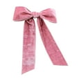 thumbnail image 1 of HomeDM 12Pcs Velvet Christmas Bows Ornaments Christmas Tree Hanging Crafts Pink 5" X 7" Xmas Wreath Ribbon Bows Gift Wrap Holiday Decor, 1 of 9
