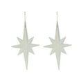 thumbnail image 1 of HomeDM 2 Pcs Christmas Tree Decor Star Ornament, Plastic Christmas Glitter Star Pendant for Xmas Tree, Holiday Wedding Party Decoration White, 1 of 6