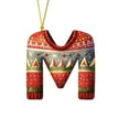 thumbnail image 1 of HomeDM 26 Letter Christmas Ornaments for Xmas Tree Decor 3.15" Letter M Hanging Pendant 2D Acrylic Xmas Ornaments for Christmas Tree Wedding Party Garland Decorative, 1 of 7