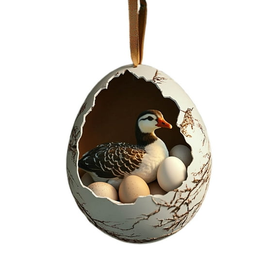 HomeDM 2D Acrylic Animal Christmas Ornament, Hanging Ornament for Christmas Tree, Animal Pattern Pendant for Home Xmas Tree Party Supplies Animal Lovers Gifts