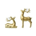 thumbnail image 1 of HomeDM 2Pcs Christmas Reindeer Ornaments, Plastic Xmas Reindeer Figurines Tabletop Decorations, Deer Decorative Statues Holiday Cabinet Winter Mantel Fireplace Decor, 1 of 2