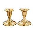 thumbnail image 1 of HomeDM 2Pcs Vintage Metal Pillar Candle Holders - Valentine's Day Wedding Table Centerpieces Decor Tealight Candlestick Holders for Special Events, Parties, 1 of 6