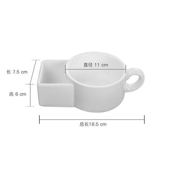 HomeDM 3D Creative Coffee Mug Biscuit Cookie Dessert Pocket Ceramic Mugs Coffee Milk Tea Cups Drinkware
