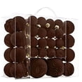 thumbnail image 1 of HomeDM 46pcs Christmas Tree Ornaments Velvet Balls, Shatterproof Plastic Christmas Hanging Ornaments for Xmas Tree Decorative Party Holiday Wedding Home Decor Coffee, 1 of 5