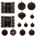 thumbnail image 1 of HomeDM 48Pcs Velvet Christmas Balls Ornaments Shatterproof Plastic Flocked Balls Xmas Tree Hanging Pendant Decorative Balls Assorted Styles in 1.57/2.36/3.15Inch Velvet Balls Coffee, 1 of 6