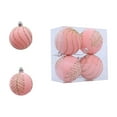thumbnail image 1 of HomeDM 4Pcs Velvet Christmas Balls Ornaments Flocked Christmas Tree Balls Hanging Pendants Shatterproof Xmas Decorative Balls 6cm/2.36in Ornaments for Wedding Party Garland Decor Pink, 1 of 6