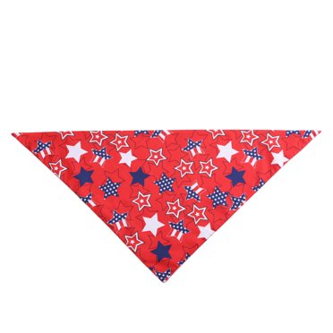 American Flag Bandana, Star Print Headband, Red And White, Independence