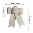 thumbnail image 1 of HomeDM 5Pcs Beige Christmas Bows Decorations 9" X 7" Xmas Wreath Bows Christmas Tree Hanging Ornaments Ribbon Bows for Tree Home Party Front Door Wreath Holiday Decor, 1 of 3