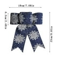 thumbnail image 1 of HomeDM 5Pcs Navy Christmas Bows Decorations 9" X 7" Xmas Wreath Bows Christmas Tree Hanging Ornaments Ribbon Bows for Tree Home Party Front Door Wreath Holiday Decor, 1 of 3