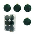 thumbnail image 1 of HomeDM 6Pcs Velvet Christmas Balls Green Flocked Ornaments Balls for Christmas Tree Shatterproof Hanging Xmas Balls 8cm/3.15" Velvet Balls for Christmas Wreath Wedding Party Decorations, 1 of 6