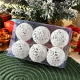 thumbnail image 1 of HomeDM 6pcs Christmas Balls Ornaments - 2.36" Xmas Balls for Christmas Tree Hanging Decoration, Shatterproof Balls for Holiday Party Event Decor 6cm, 1 of 2