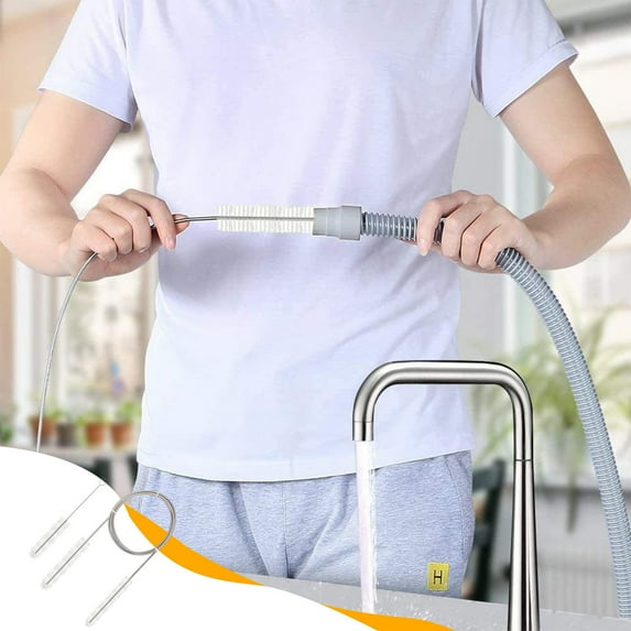 HomeDM 78.7 Inch Extra Long Pipe Cleaning Brush Flexible Double Ended Bristles Hose Pipe Cleaner Stainless Steel Long Tube Cleaning Brush for Fish Tank or Home Kitchen