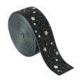 thumbnail image 1 of HomeDM 78.8in Christmas Ribbon 2.5cm/0.9Inch Black Xmas Ribbon for Gift Wrapping Flower Bouquets Christmas Tree Ornaments Wedding Party Wreath Decor, 1 of 9