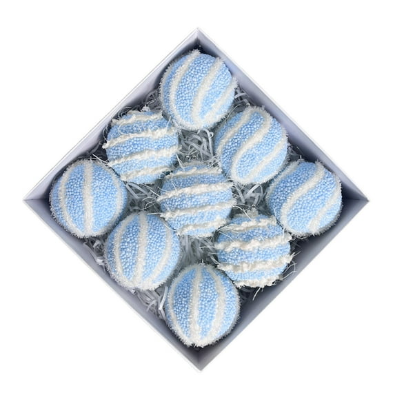 HomeDM 9Pcs Christmas Ball Ornaments Shatterproof Christmas Tree Pendants Xmas Hanging Balls Decorations for Wedding Party Holiday Blue