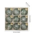 thumbnail image 1 of HomeDM 9Pcs Christmas Ball Ornaments Shatterproof Plastic Clear Green Christmas Tree Hanging Pendant 8cm/3.15" Xmas Holiday Wedding Party Home Decor, 1 of 2