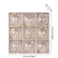 thumbnail image 1 of HomeDM 9Pcs Christmas Ball Ornaments Shatterproof Plastic Clear White Christmas Tree Hanging Pendant 8cm/3.15" Xmas Holiday Wedding Party Home Decor, 1 of 2