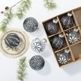 thumbnail image 1 of HomeDM 9Pcs Christmas Balls Ornaments - Black Shatterproof Christmas Tree Ornaments Plastic Hanging Balls for Holiday Wedding Party Decoration, 1 of 1