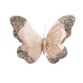thumbnail image 1 of HomeDM Artificial Butterfly Rose Gold Glitter Butterflies Christmas Ornaments for Christmas Tree Wreath Birthday Party Decor Christmas Butterflies with Clip, 1 of 6