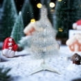 thumbnail image 1 of HomeDM Artificial Christmas Tree 11.8", Silver Mini Tabletop Christmas Tree with Stand, Mini Pine Tree for Christmas Party Home Table Top Decor, 1 of 5